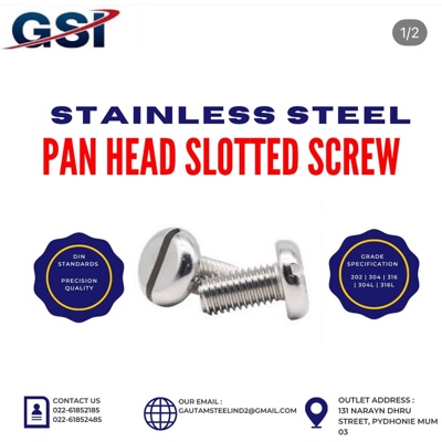 SS PAN HEAD SLOTTED