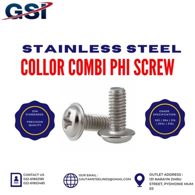 SS PAN COLLOR COMBINATION SCREW